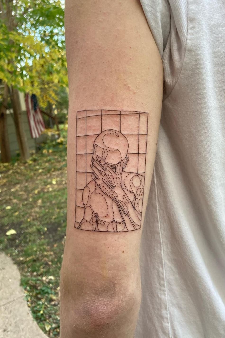 Portrait Geometric Tattoo