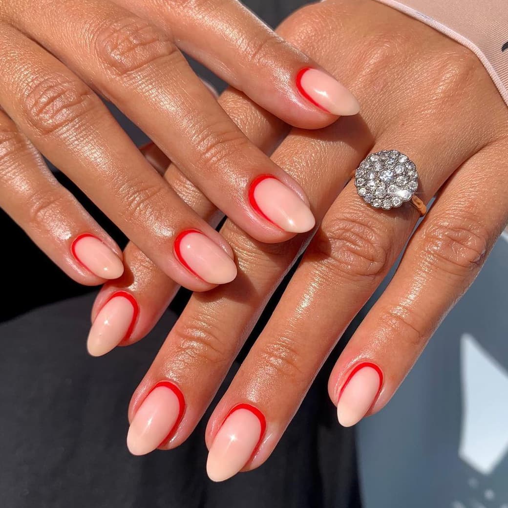 Red cuff nails