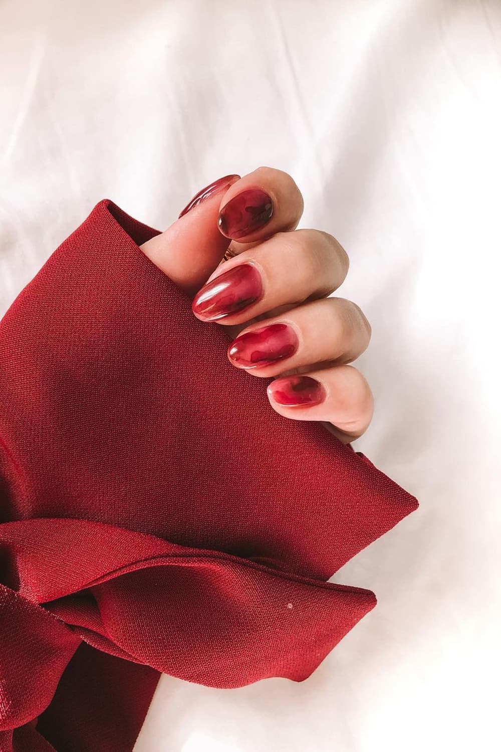 Red glass nails