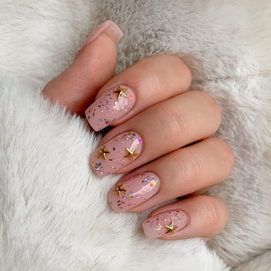 Star New Year nails