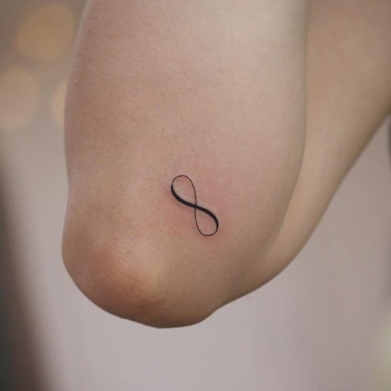 3D small infinity tattoo
