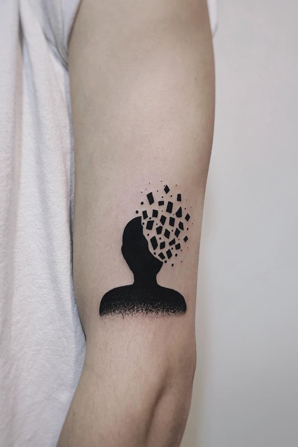 Abstract pixel tattoo