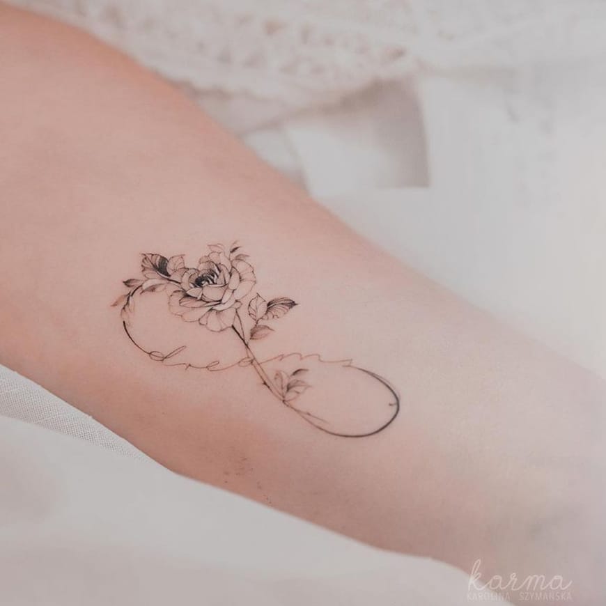 Flower infinity tattoo