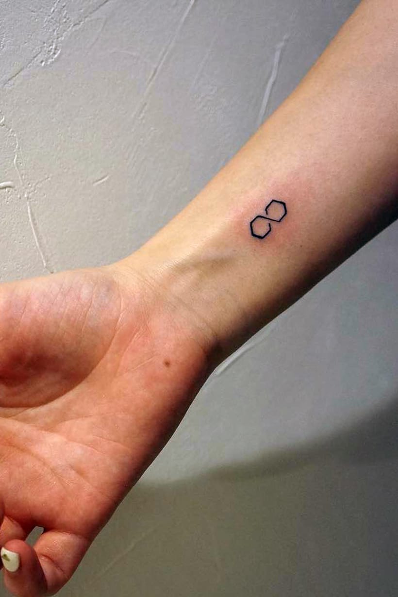 Geometric infinity tattoo