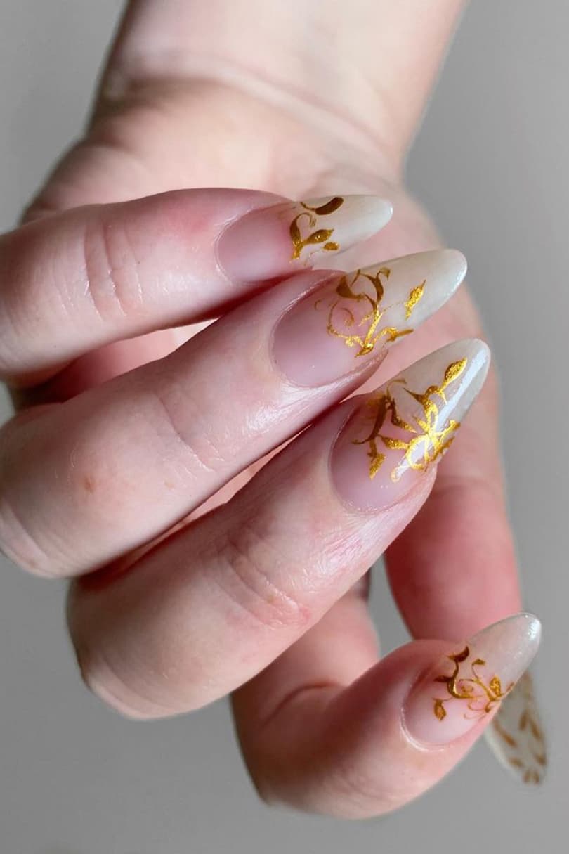 Golden plant nails