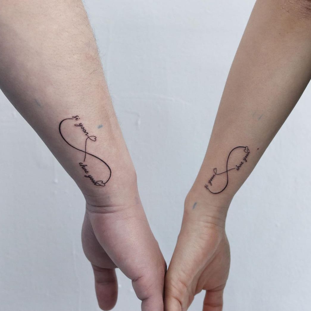 Infinity tattoo for couple