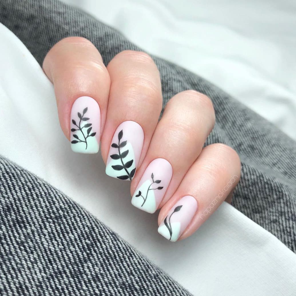 Modern and stylish plant nails