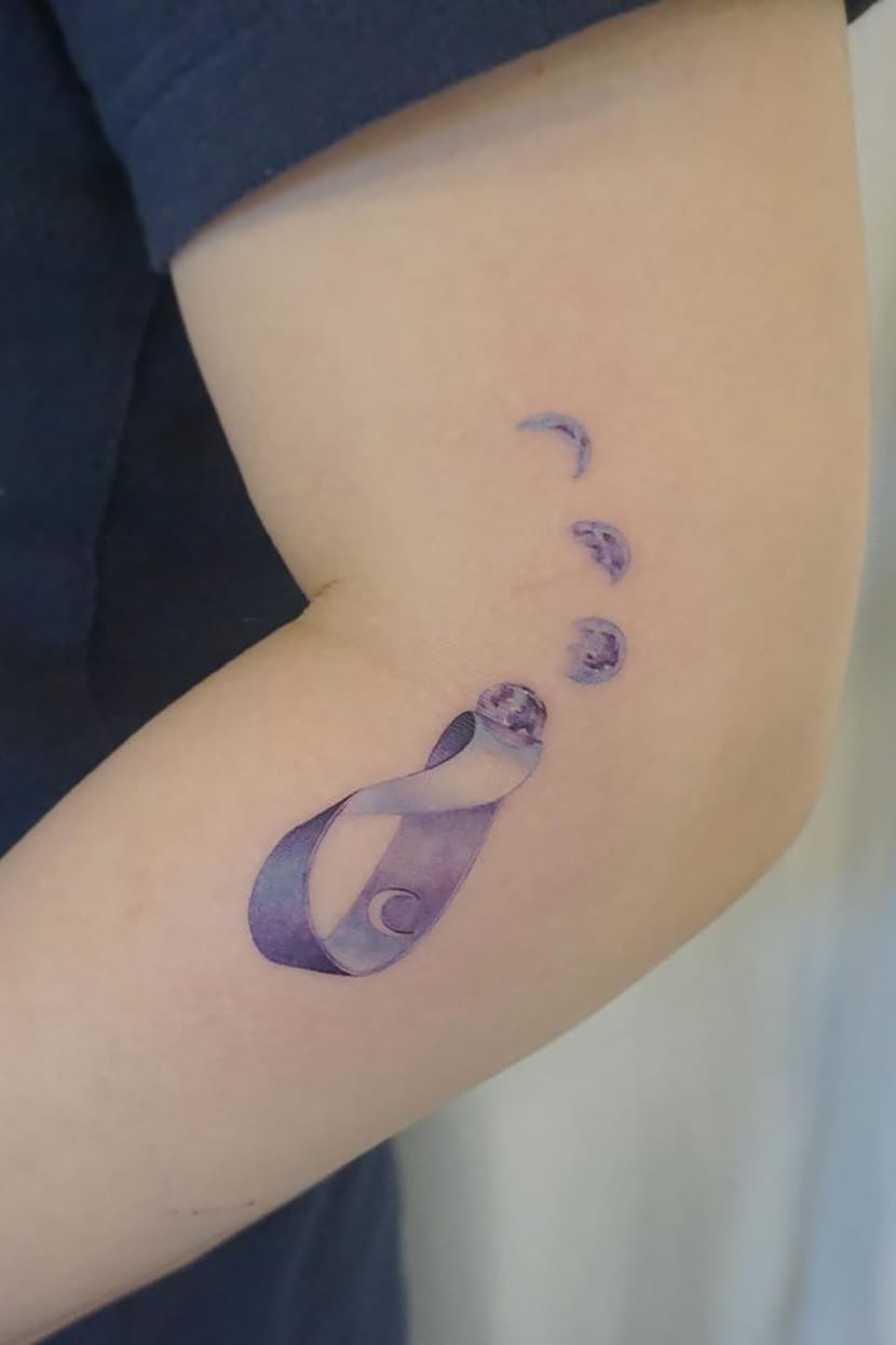 Moon Phase infinity tattoo