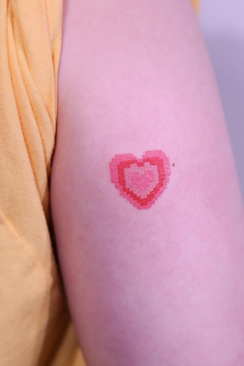 Pixel Heart Tattoo
