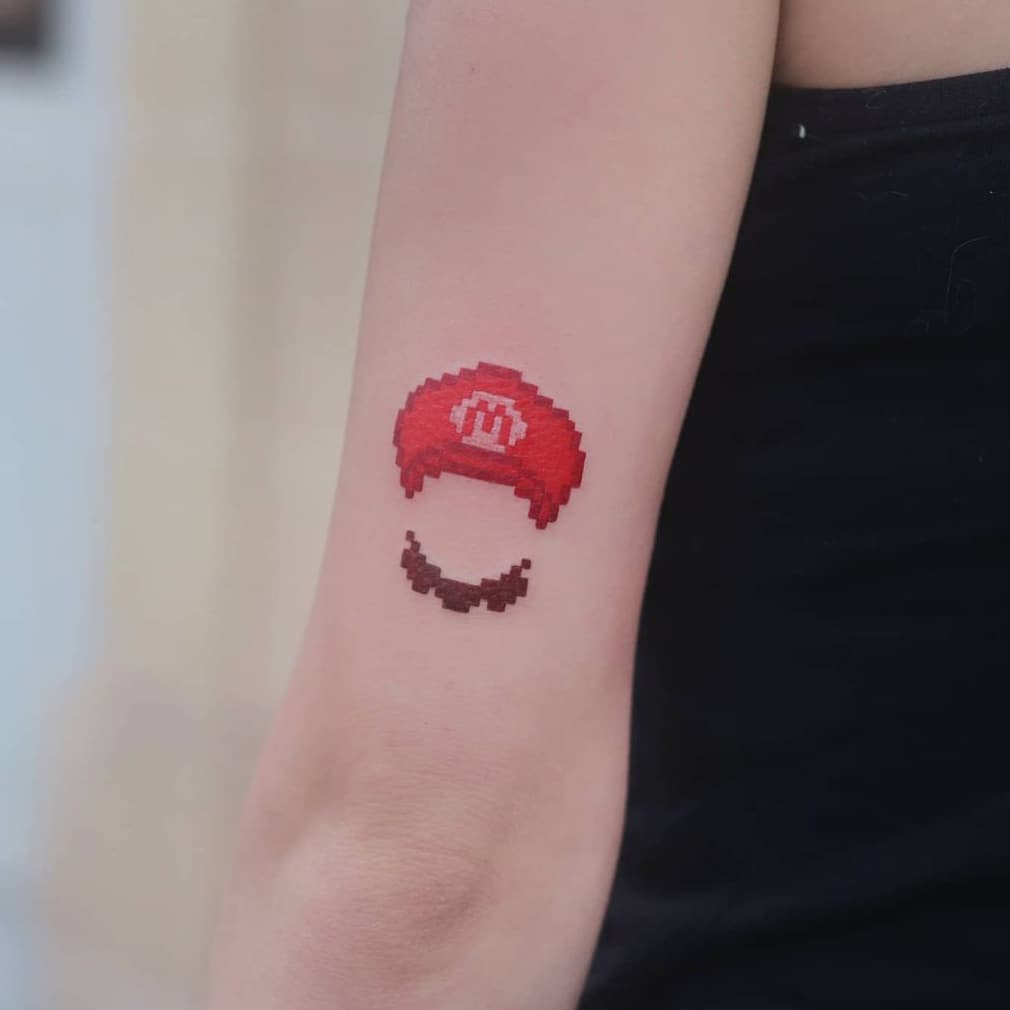 Pixel Mario Tattoo