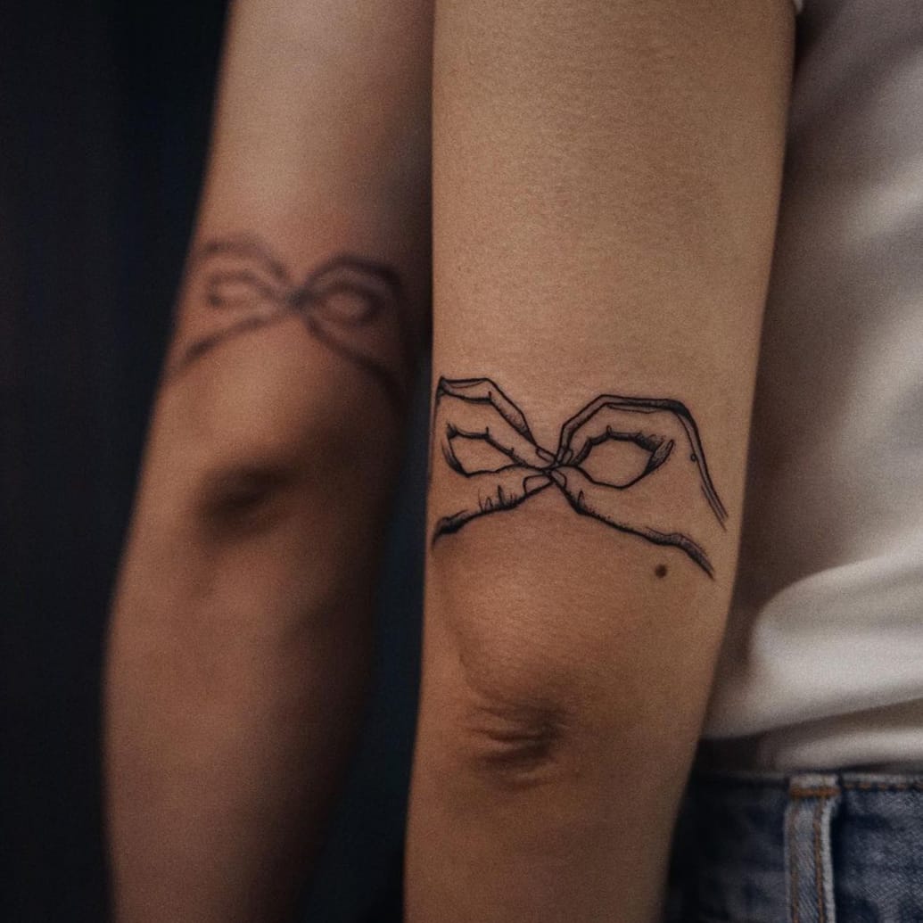 Realistic infinity tattoo