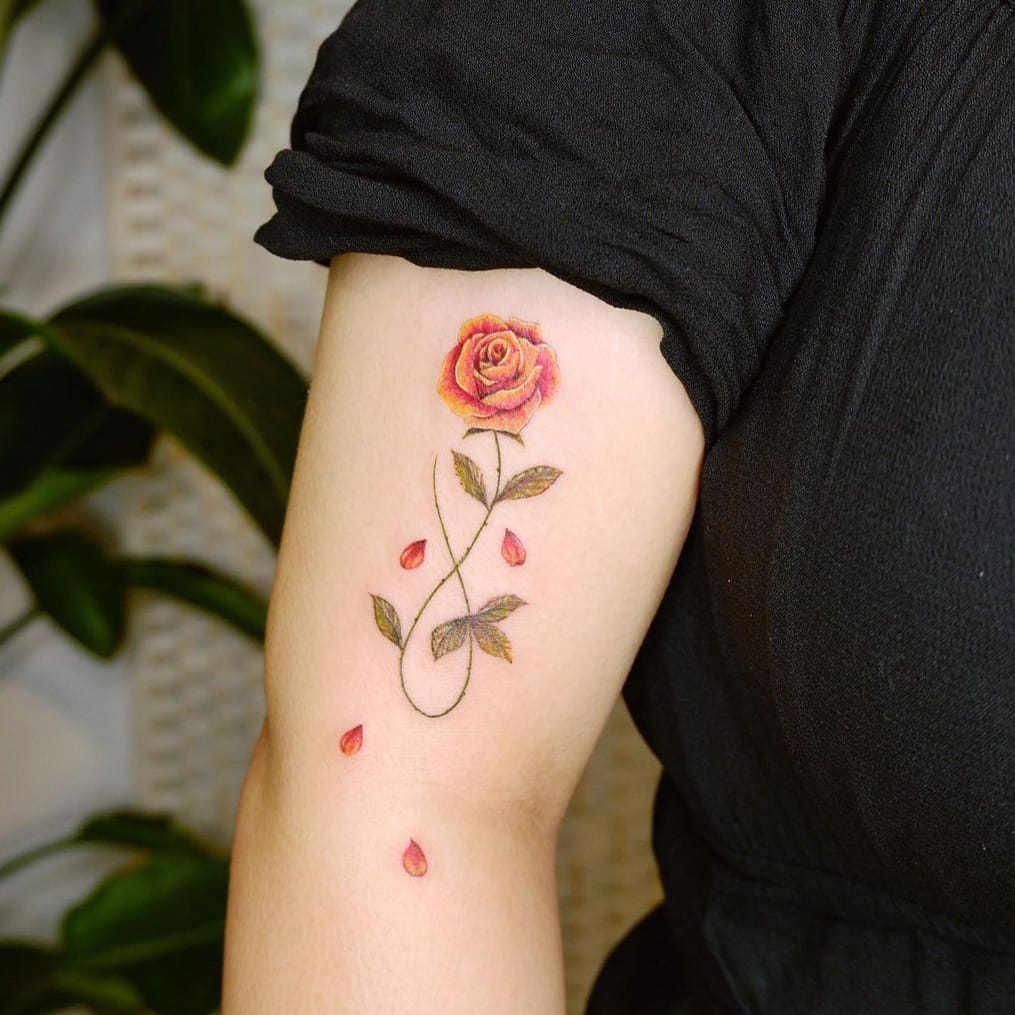 Rose infinity tattoo