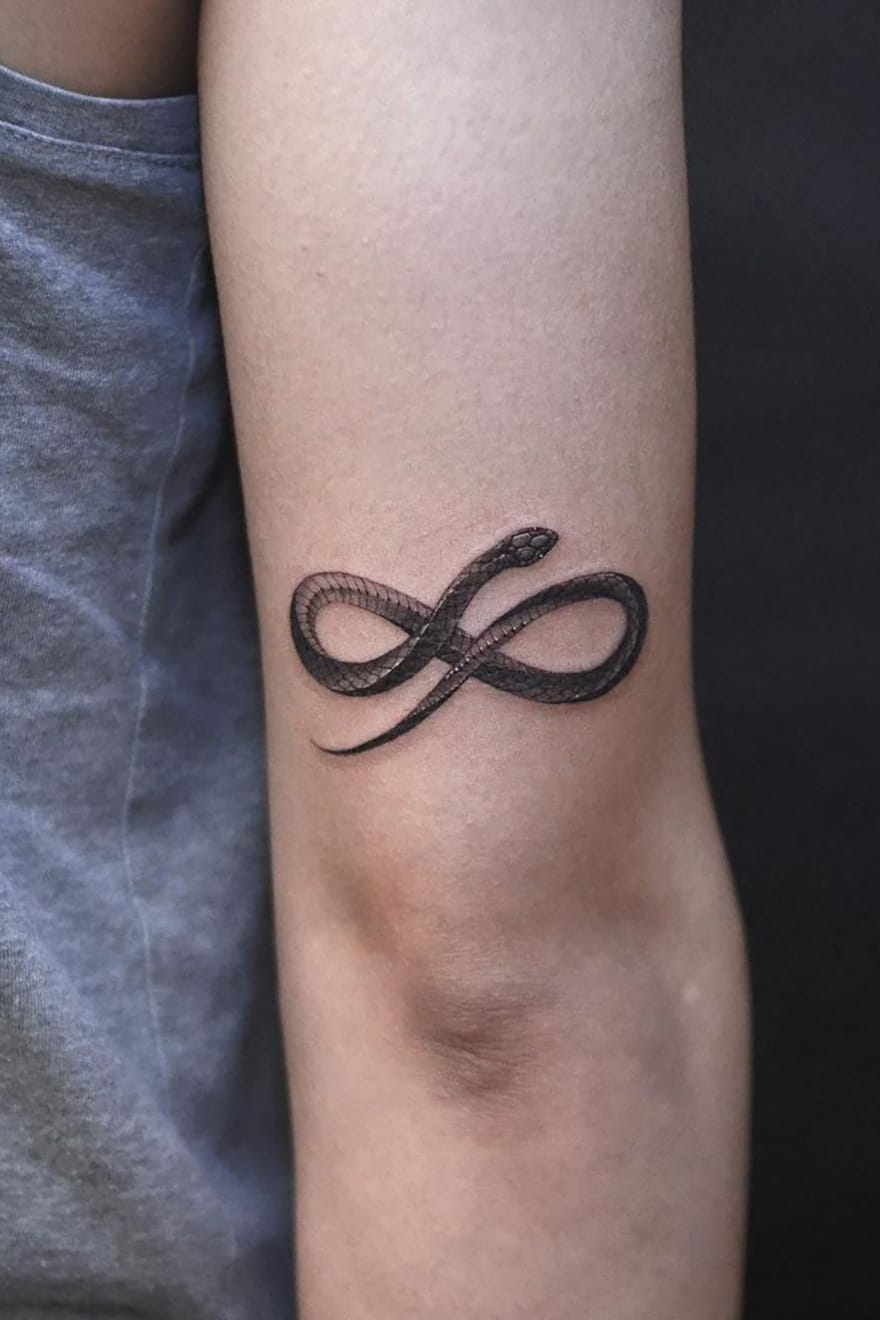 Snake infinity tattoo