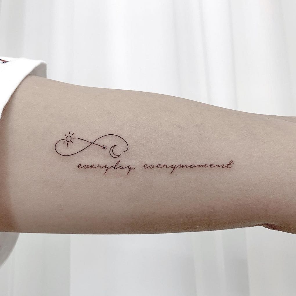 Sun Moon infinity tattoo