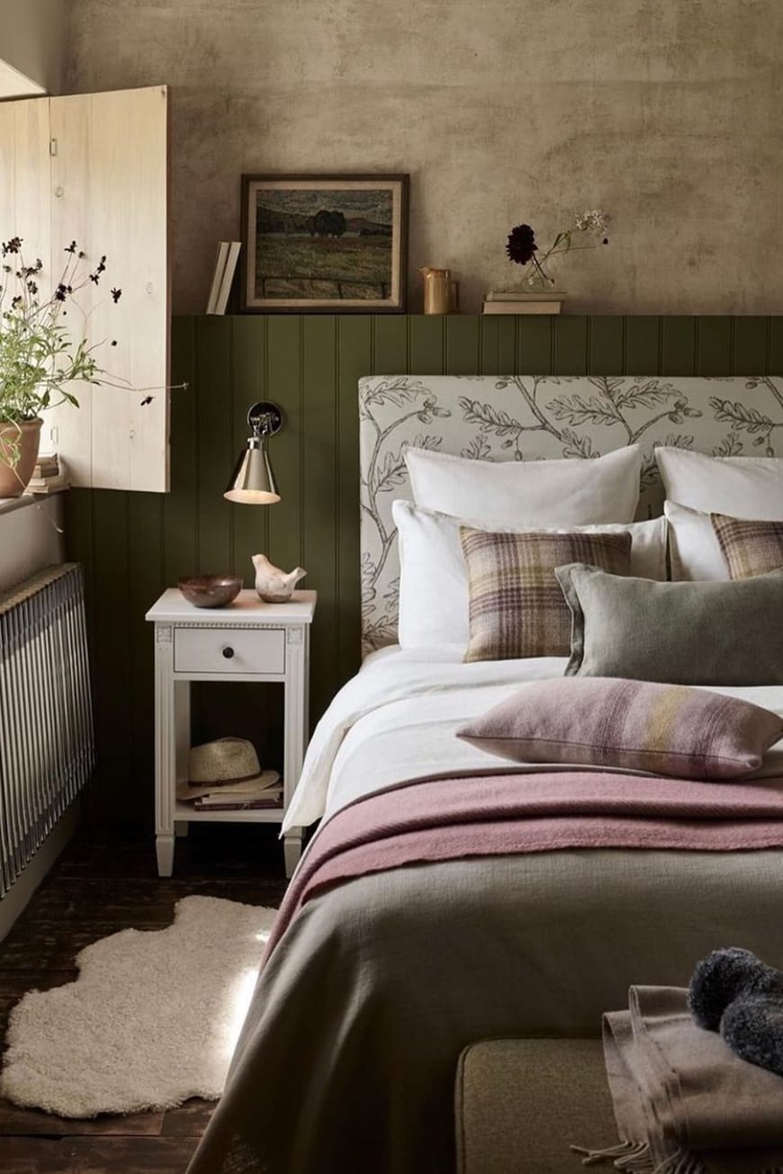 Warm rustic bedroom