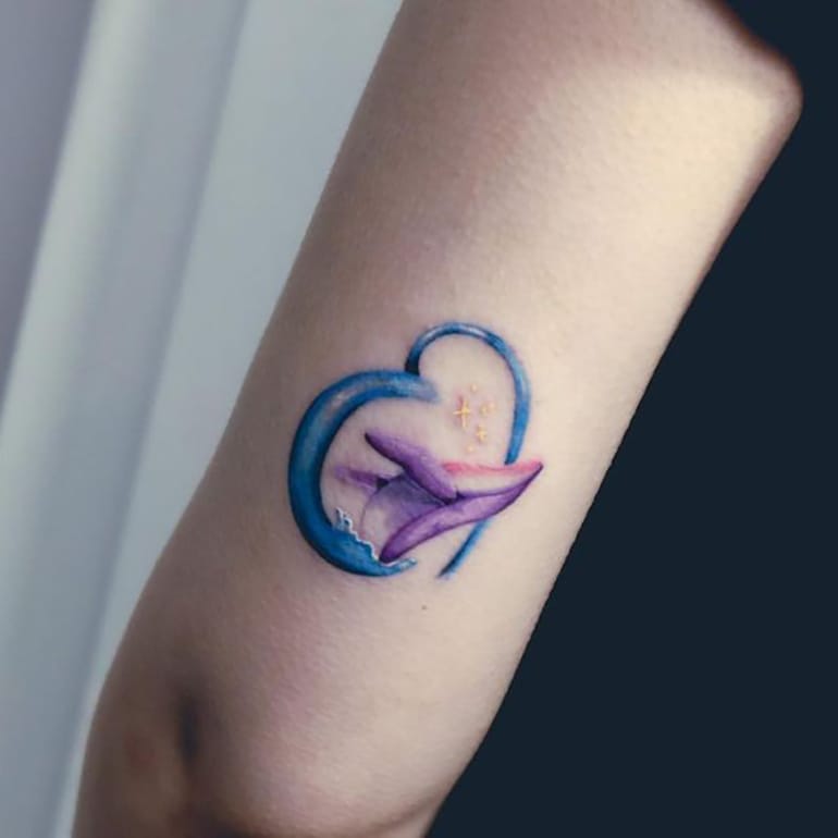 Whale Heart Tattoo