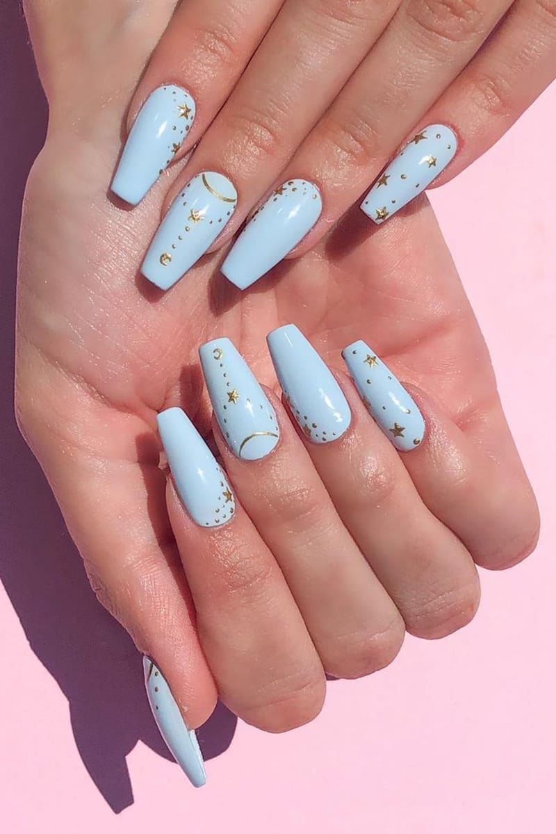 Boho moon nails