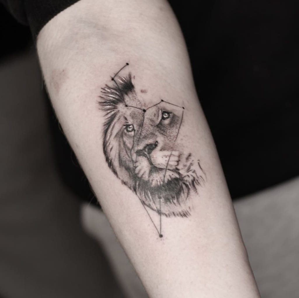 Constellation Lion Tattoo