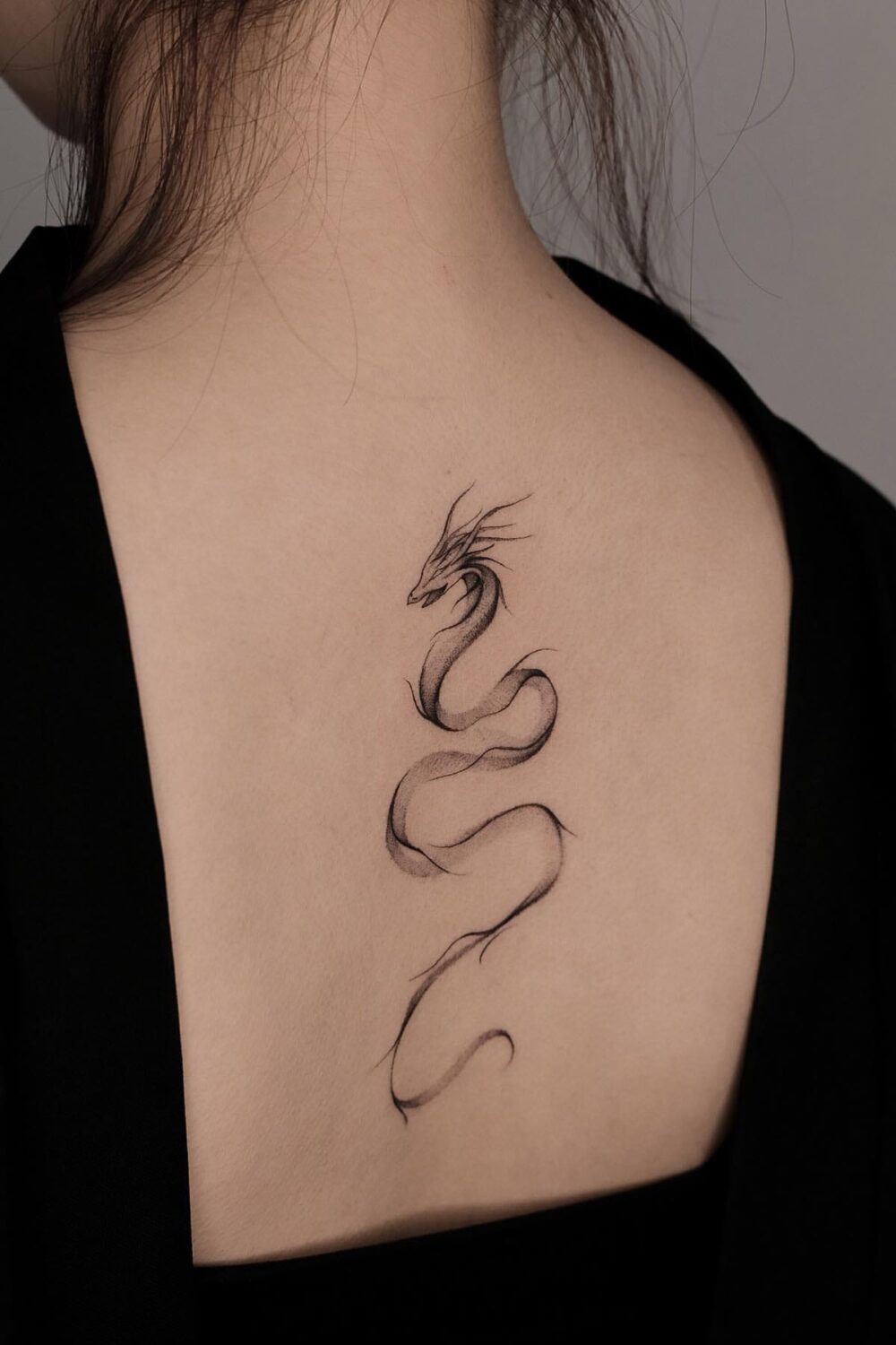 Dragon tattoo on back-2