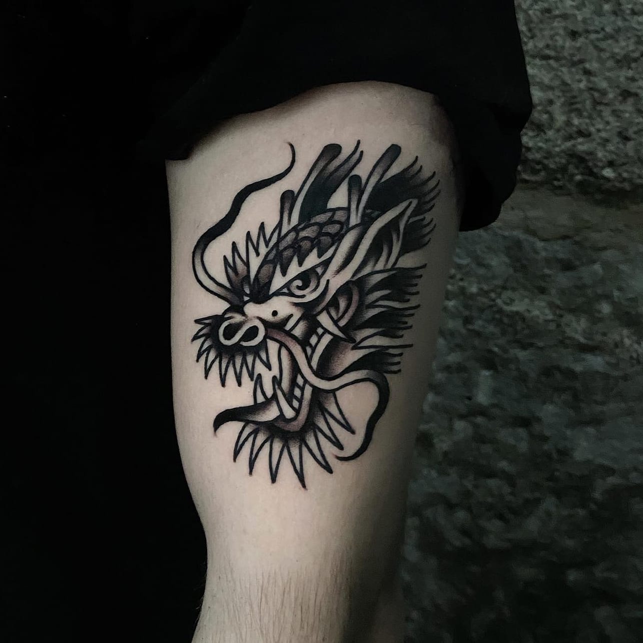 Dragon Face Tattoo