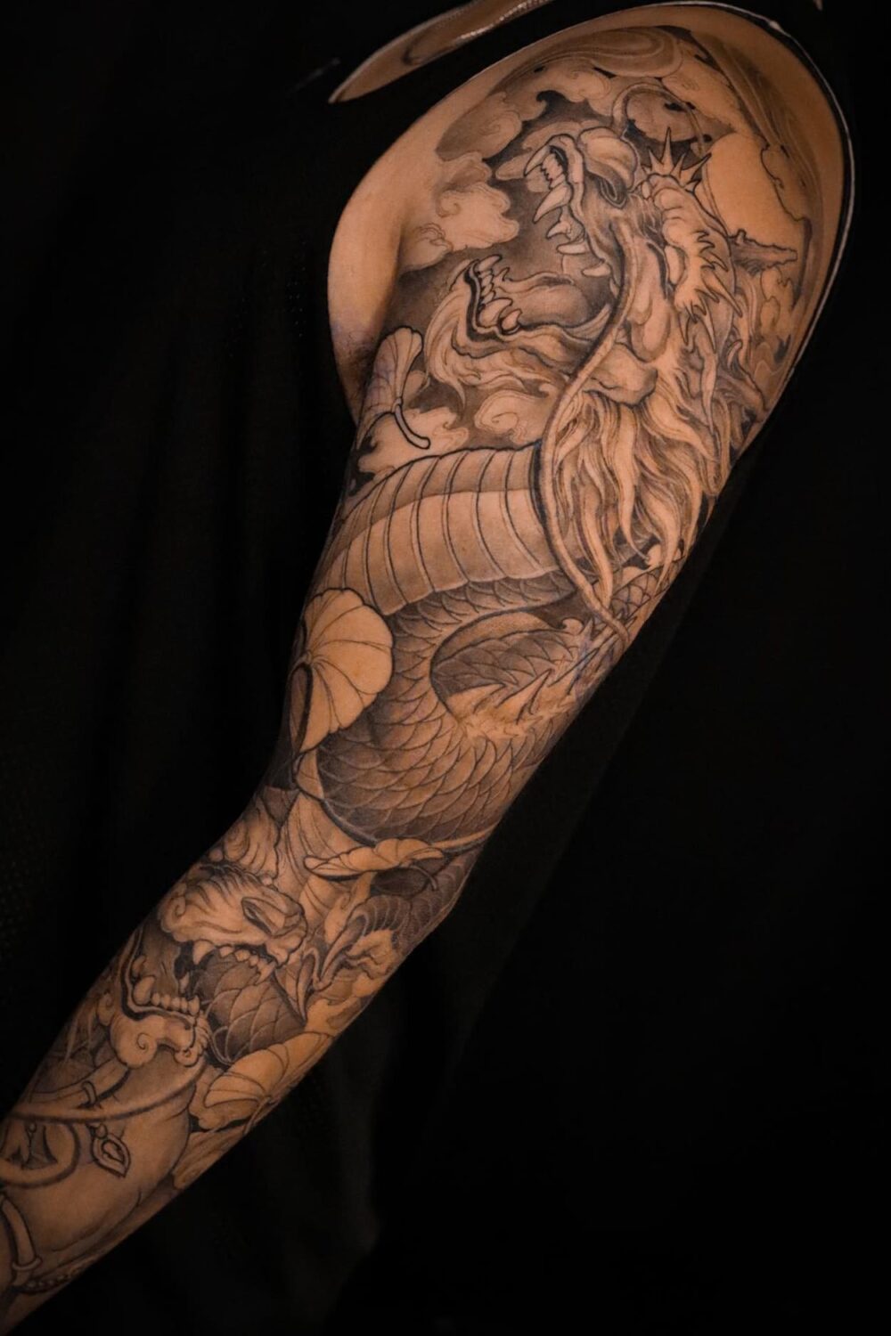Dragon sleeve tattoo-2