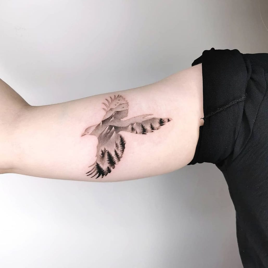 Bird Mountain Tattoo