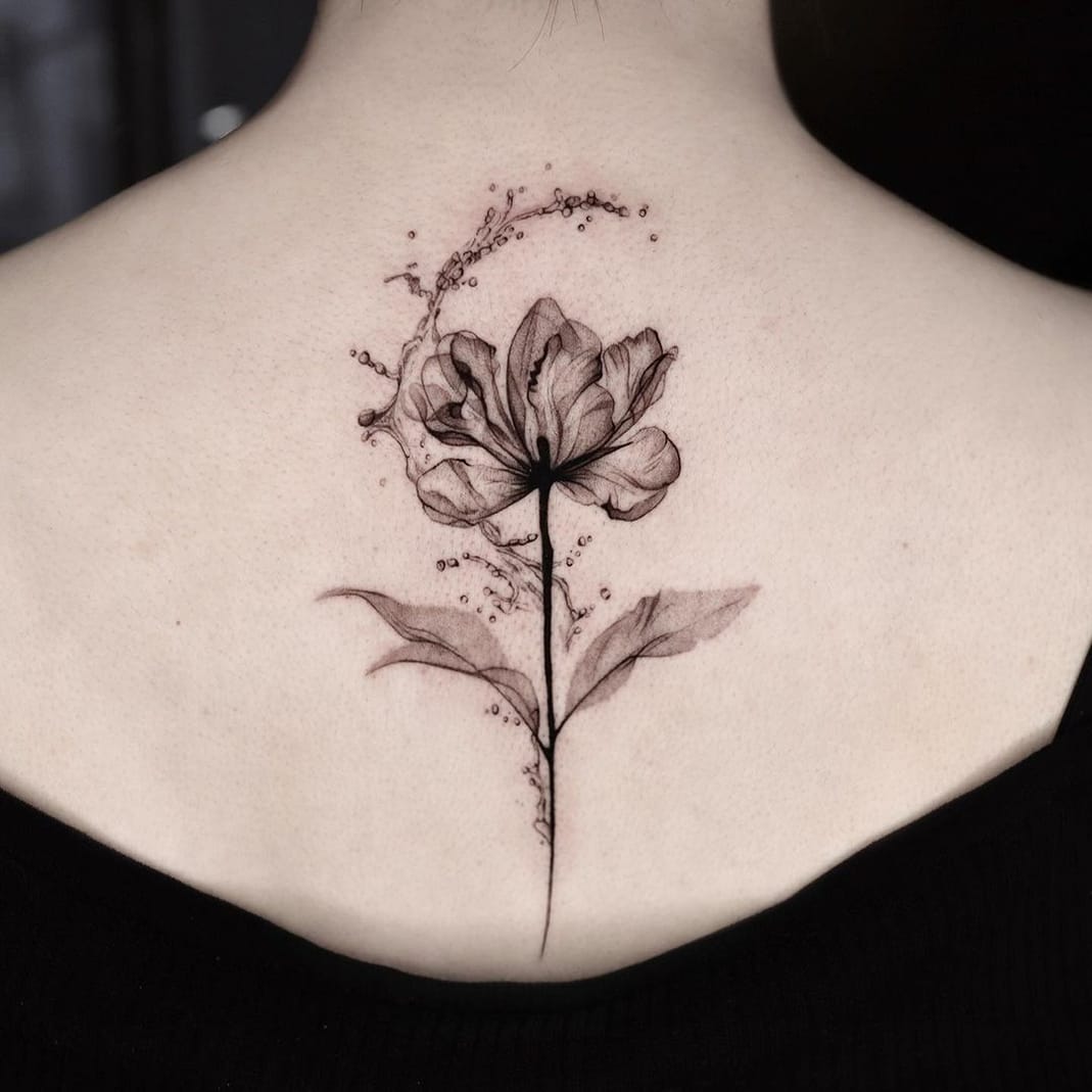 Flower Wave Tattoo