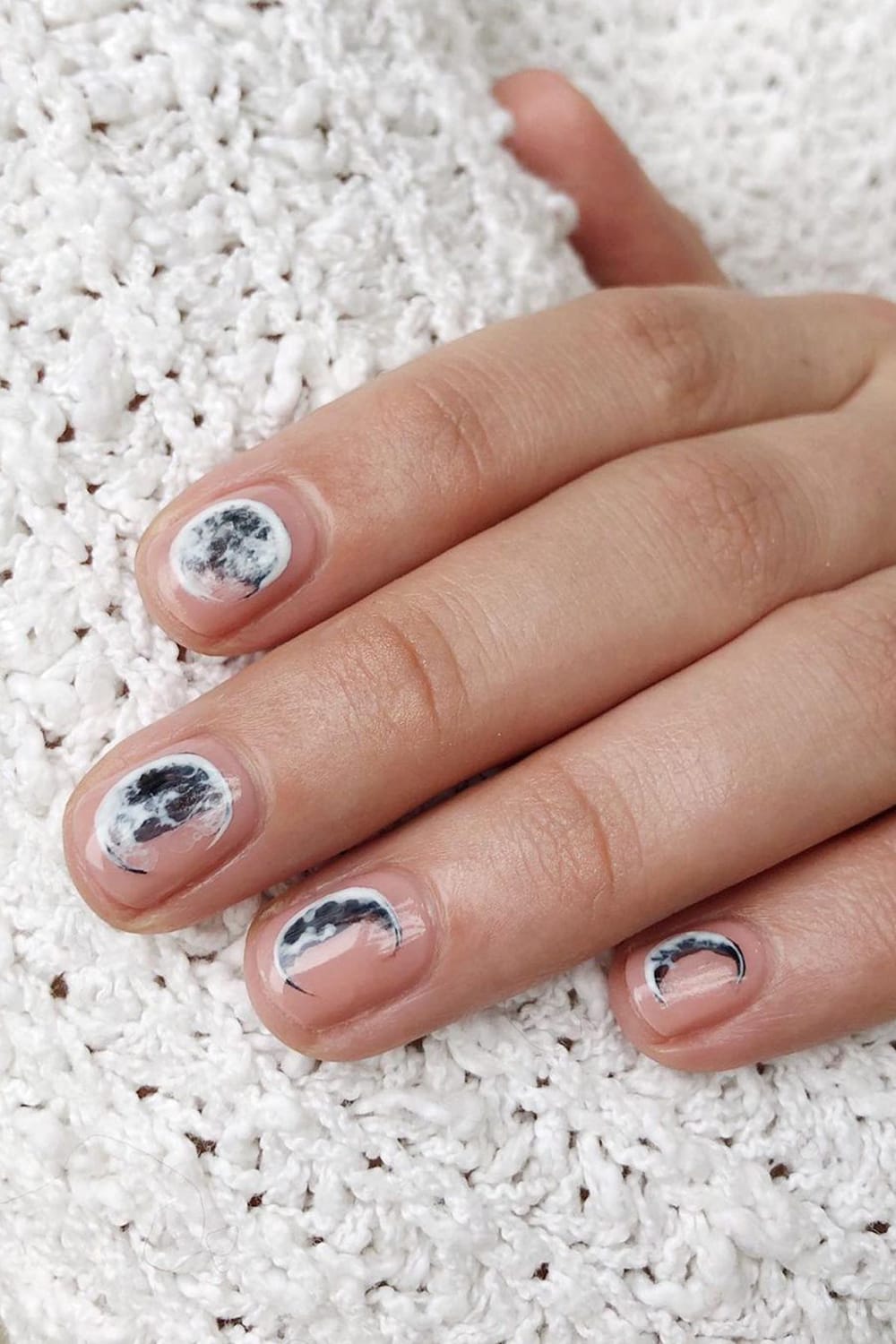 Funny moon phase nails