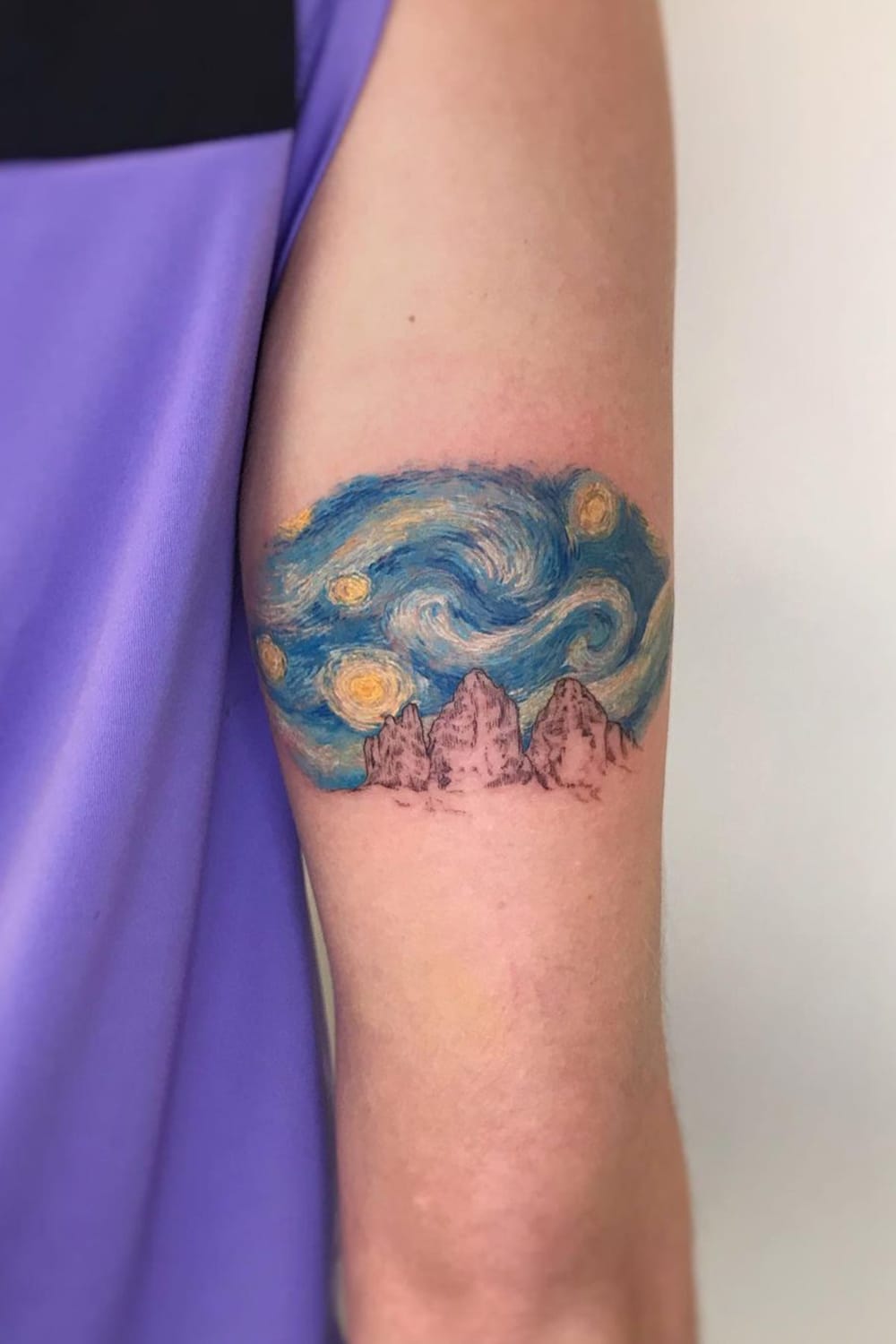 Galaxy Mountain Tattoo