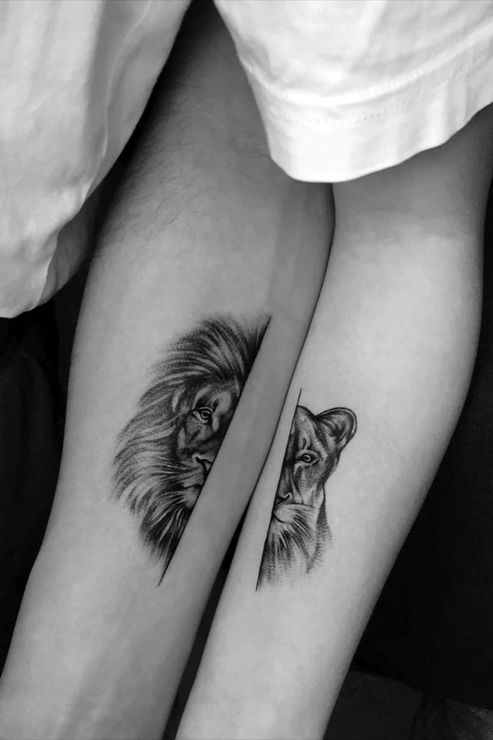 Lion Couple Tattoo