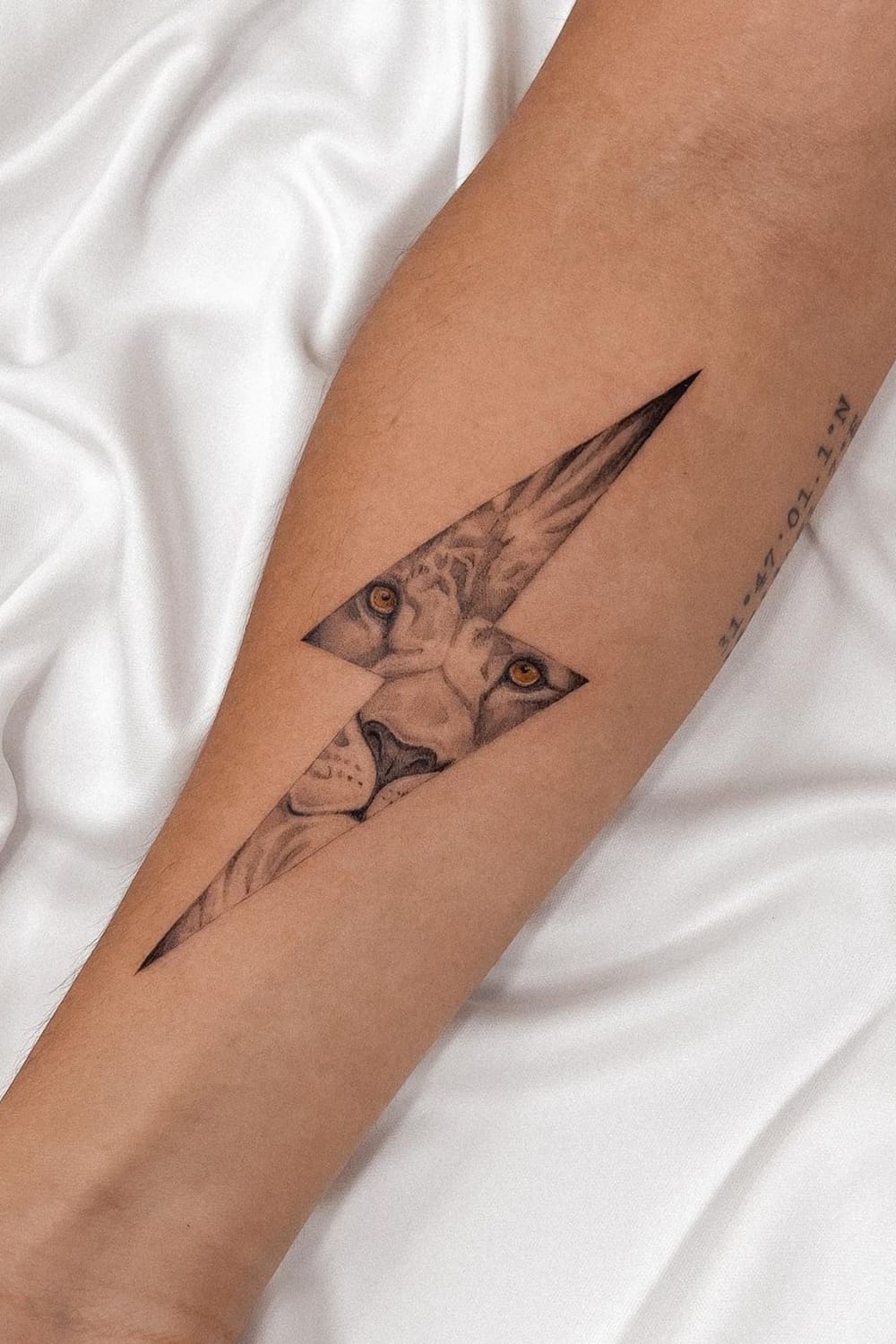Lion Eye Lightning Tattoo