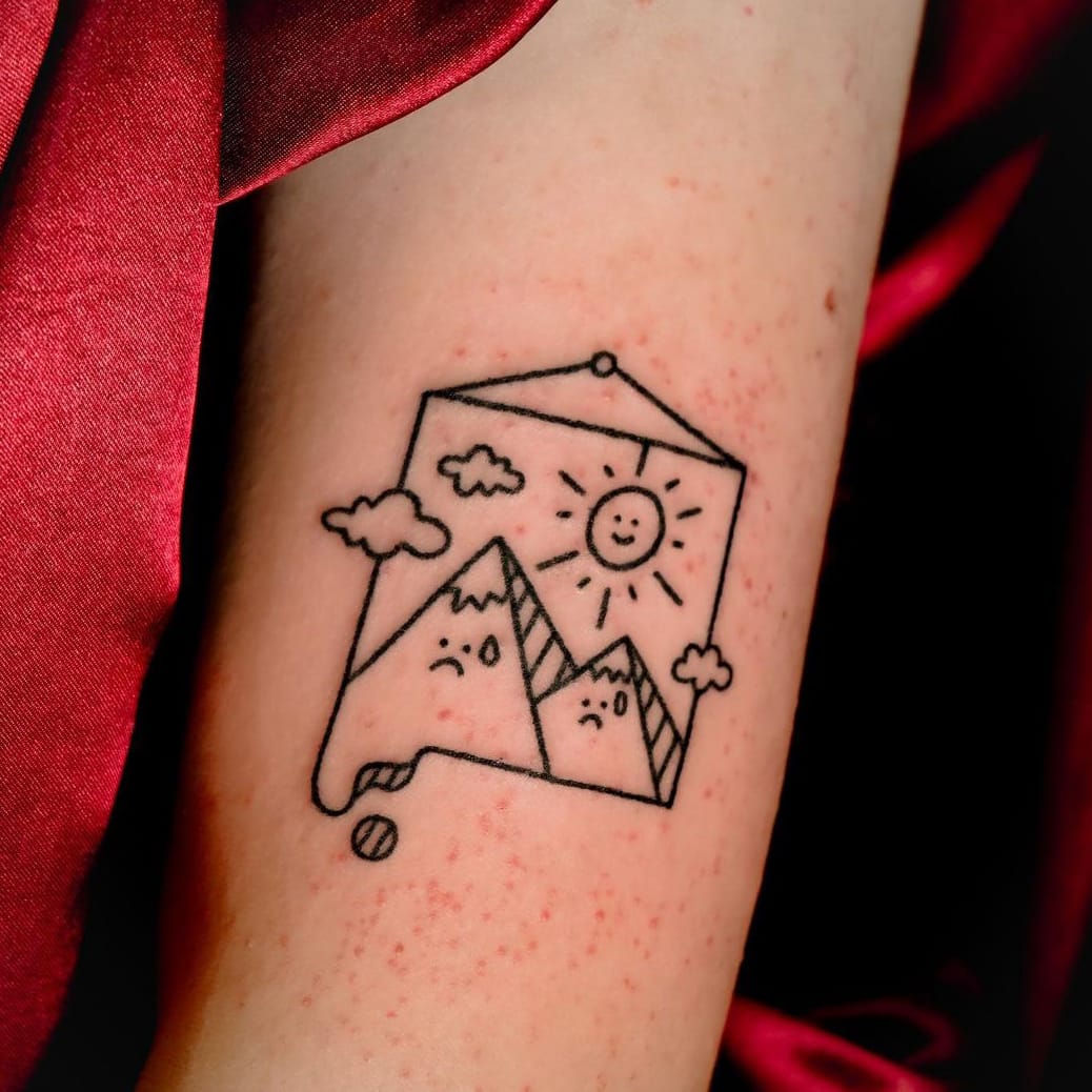 Mountain Drawing Tattoo
