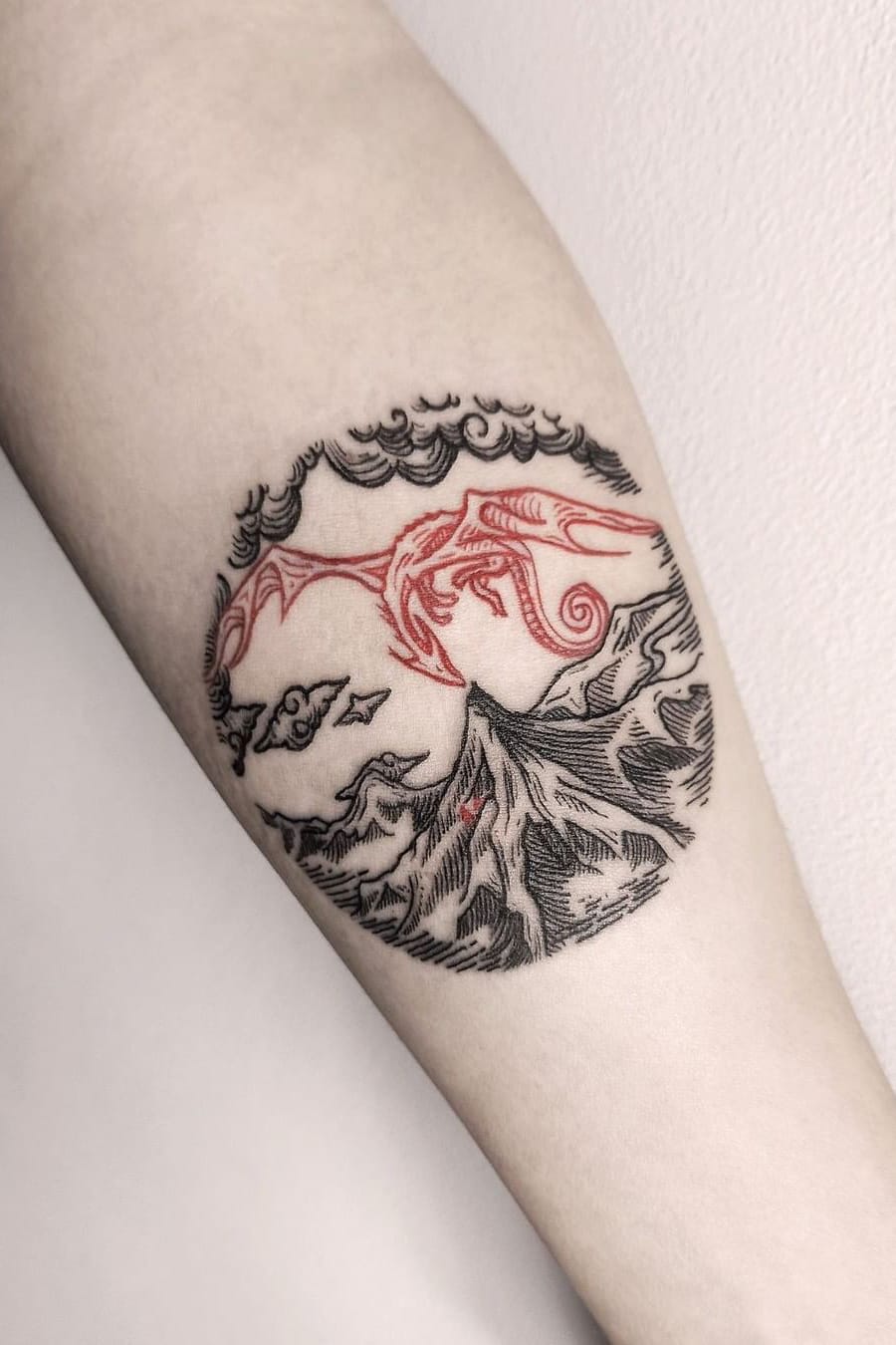 Mountain and Dragon Tattoo