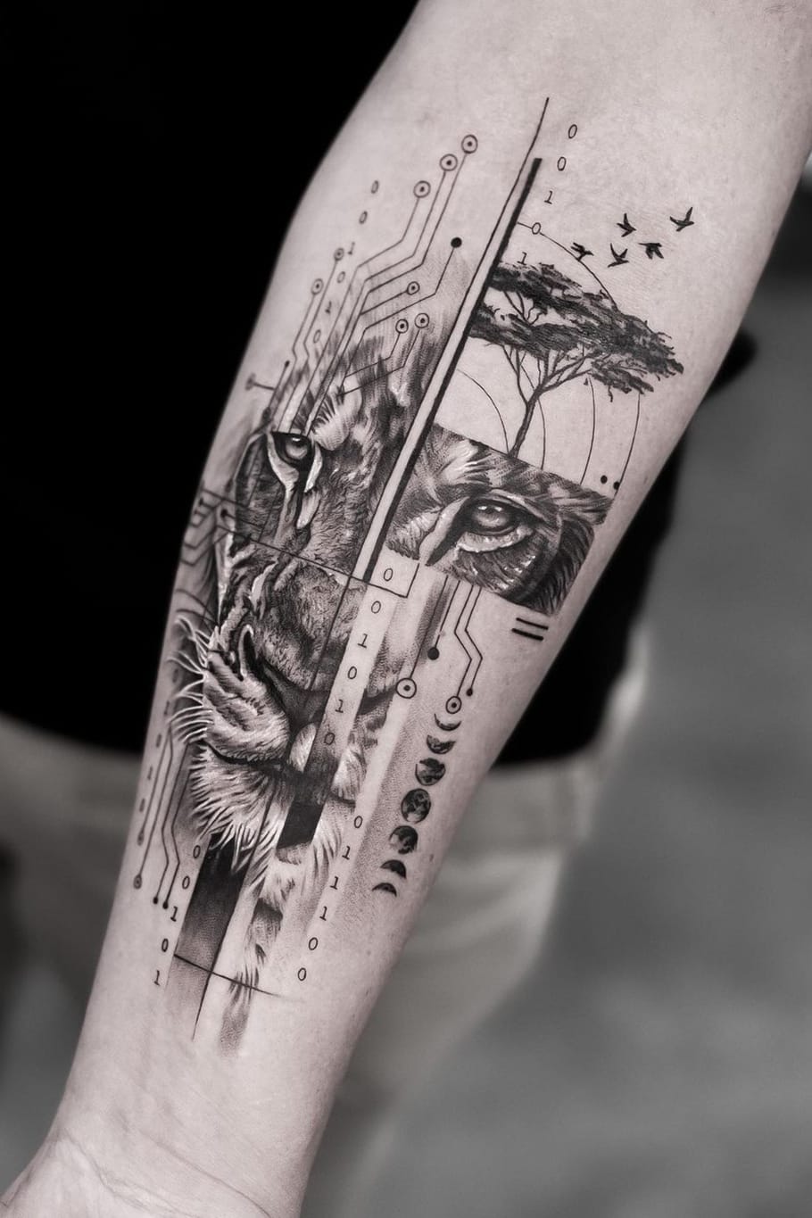 Personalized Lion Tattoo