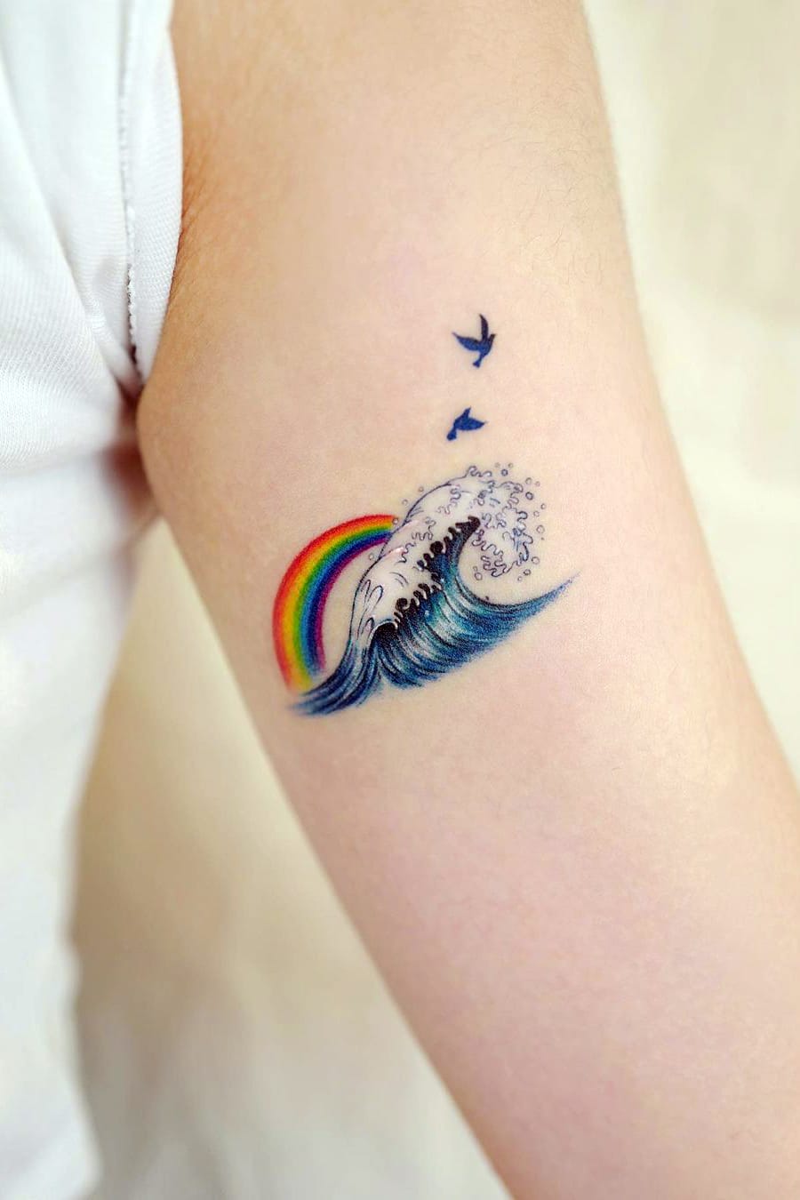 Rainbow Wave Tattoo