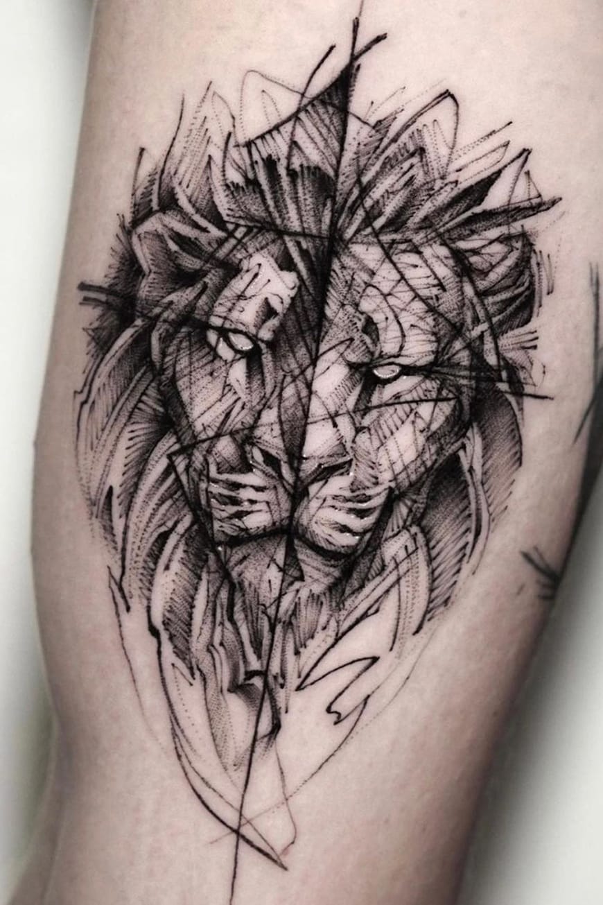Sketch Lion Tattoo