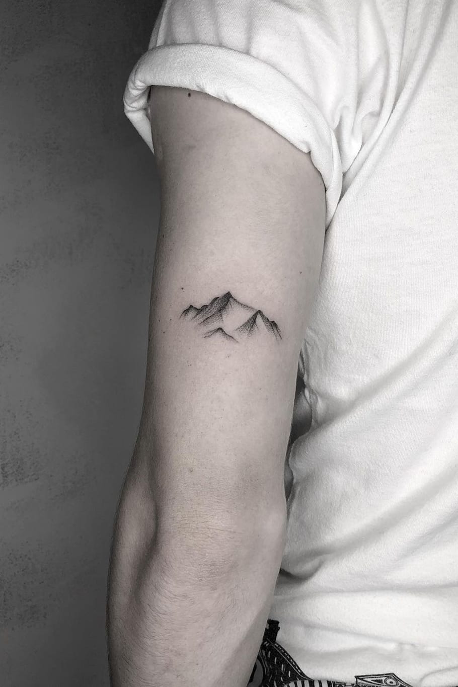 Sketch mountain tattoo