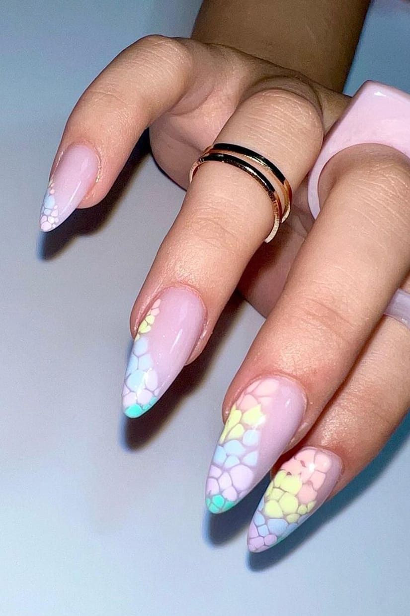 Soft Pastel Spring Long Nails