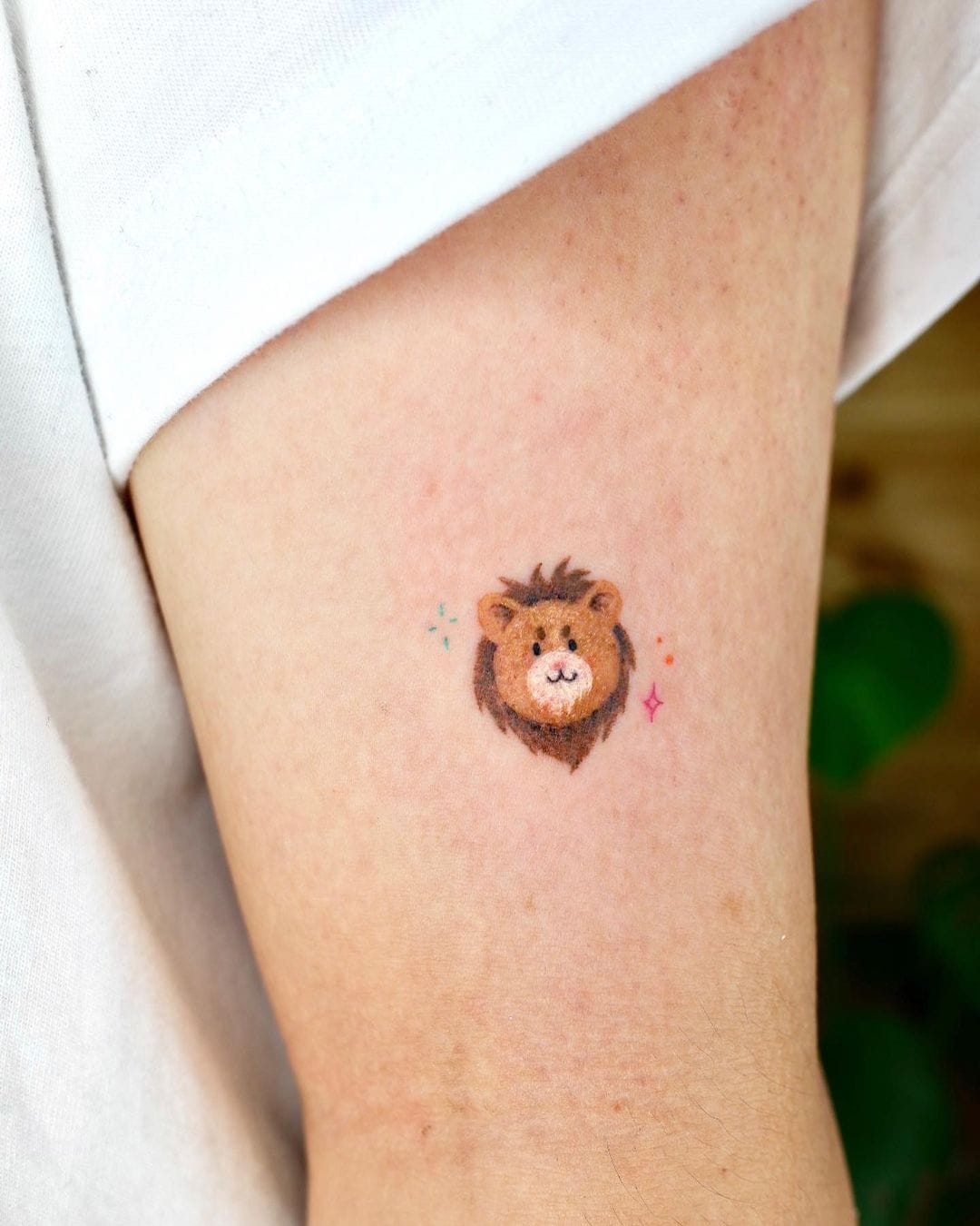 Sweet lion small tattoo