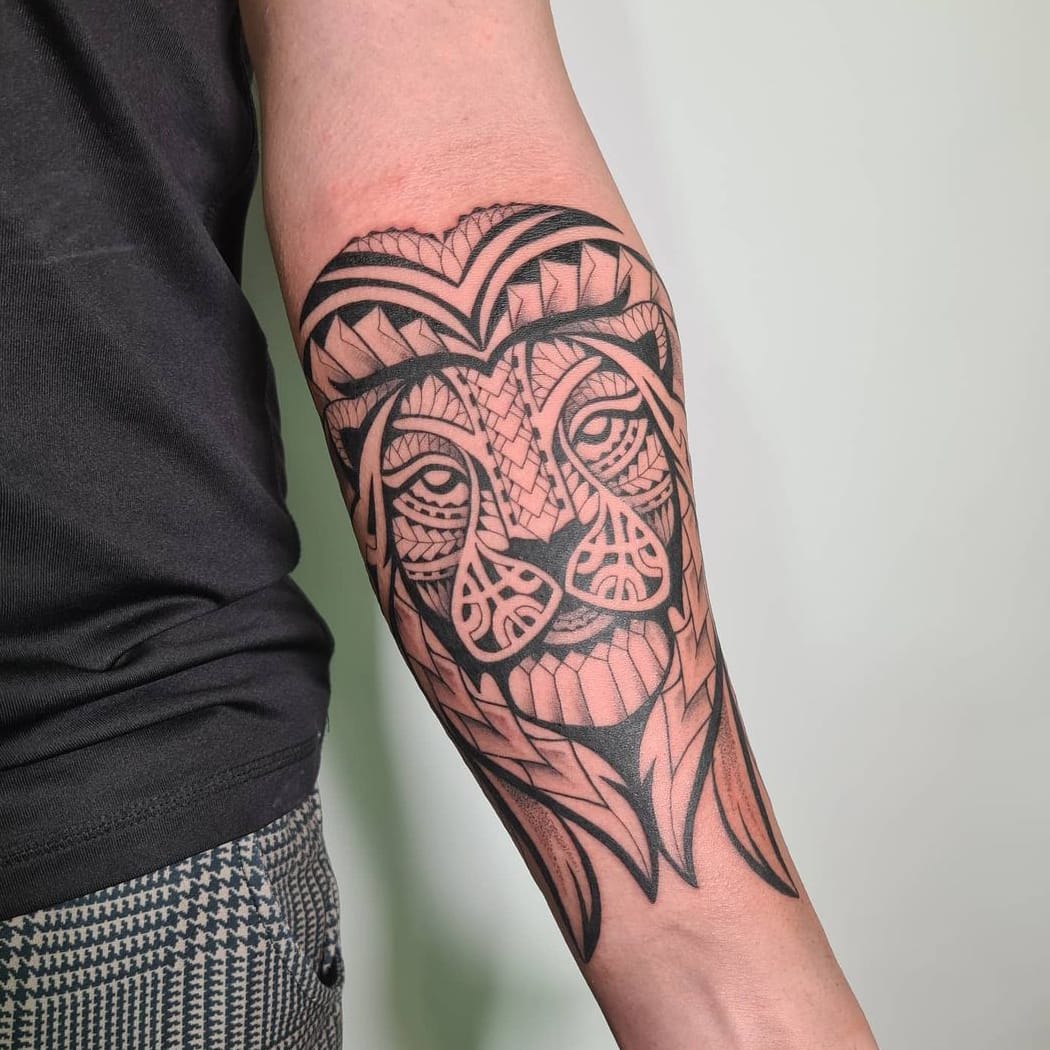 Tribal Lion Tattoo