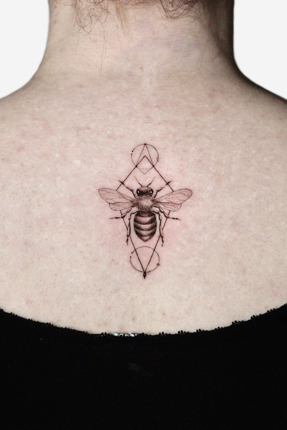Bee Geometric Tattoo-1