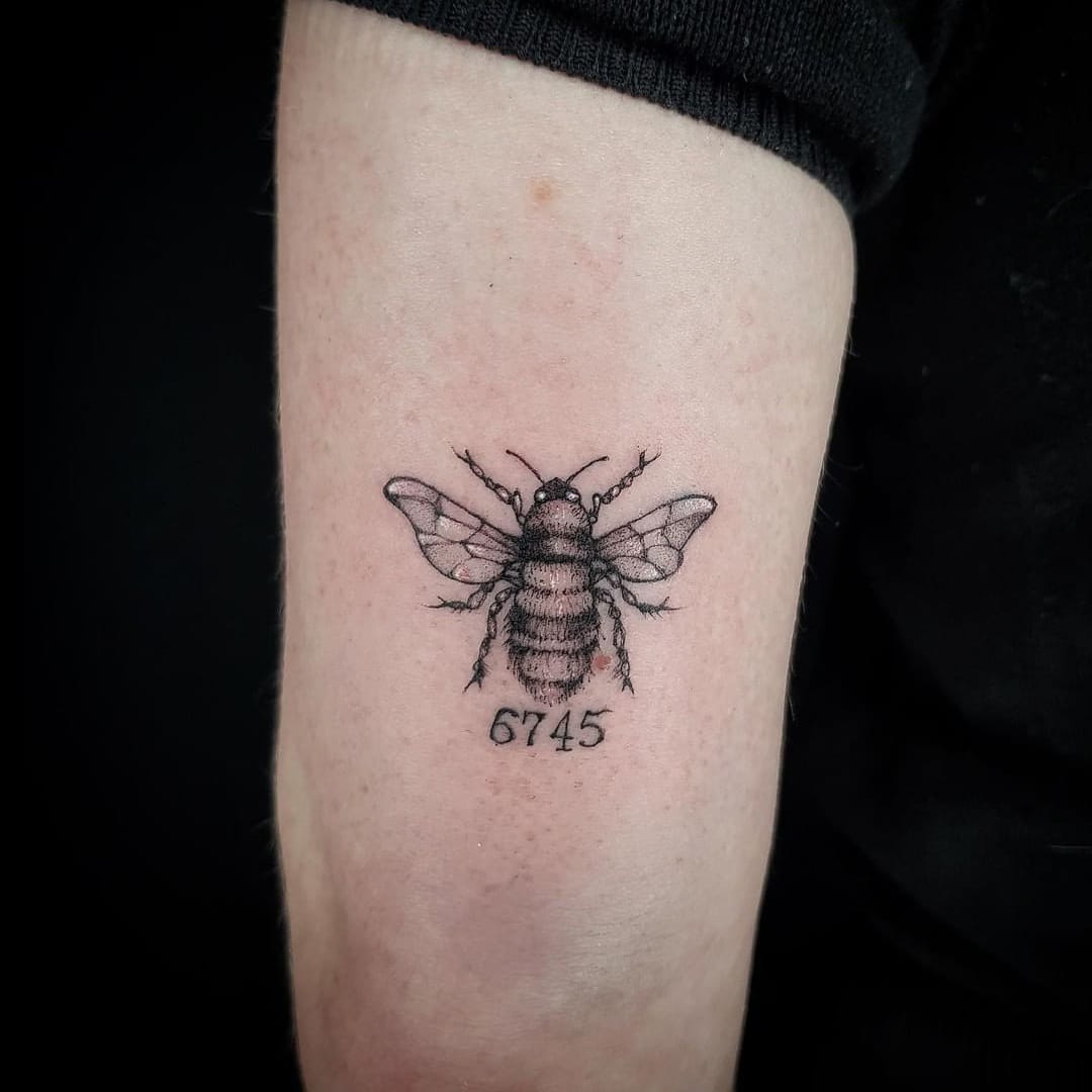 Personalized Bee Tattoo-1
