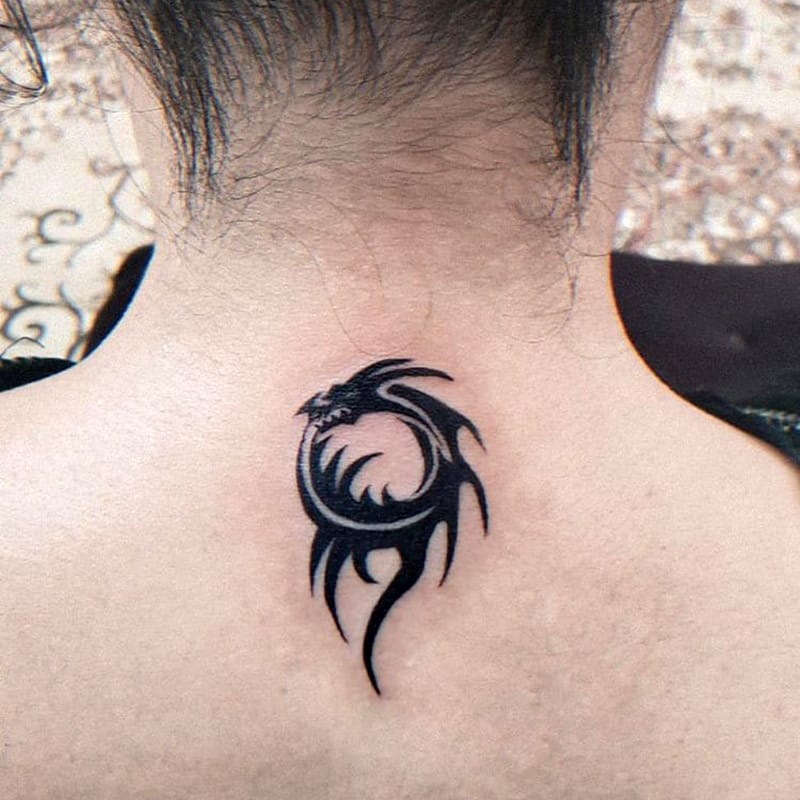 Tribal Dragon Tattoo
