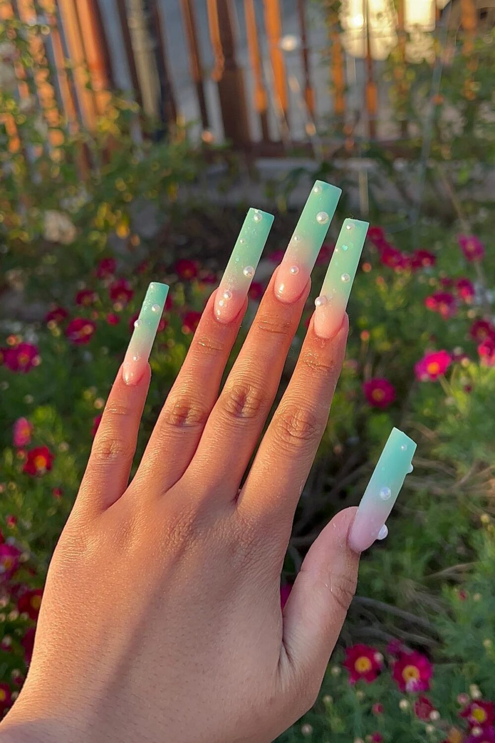 Ombre Pearl Nails