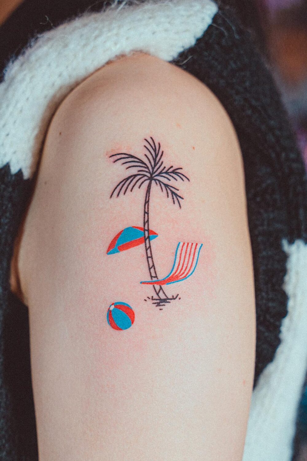 Palm tree tattoo