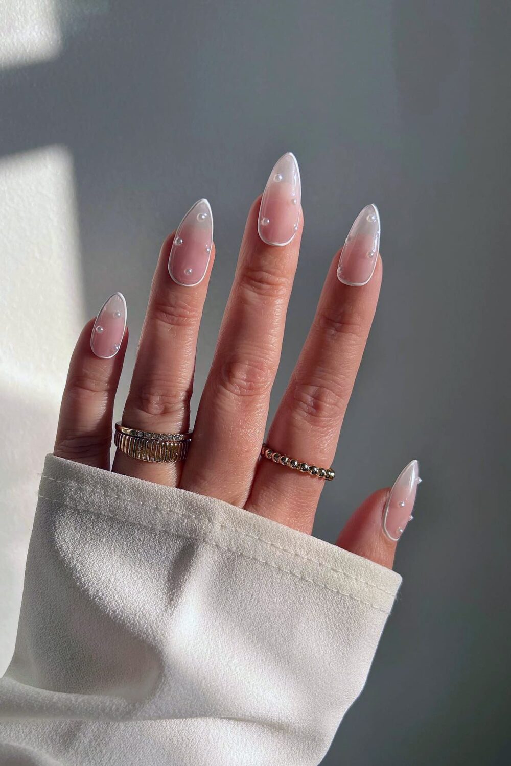 Pearl White Nails