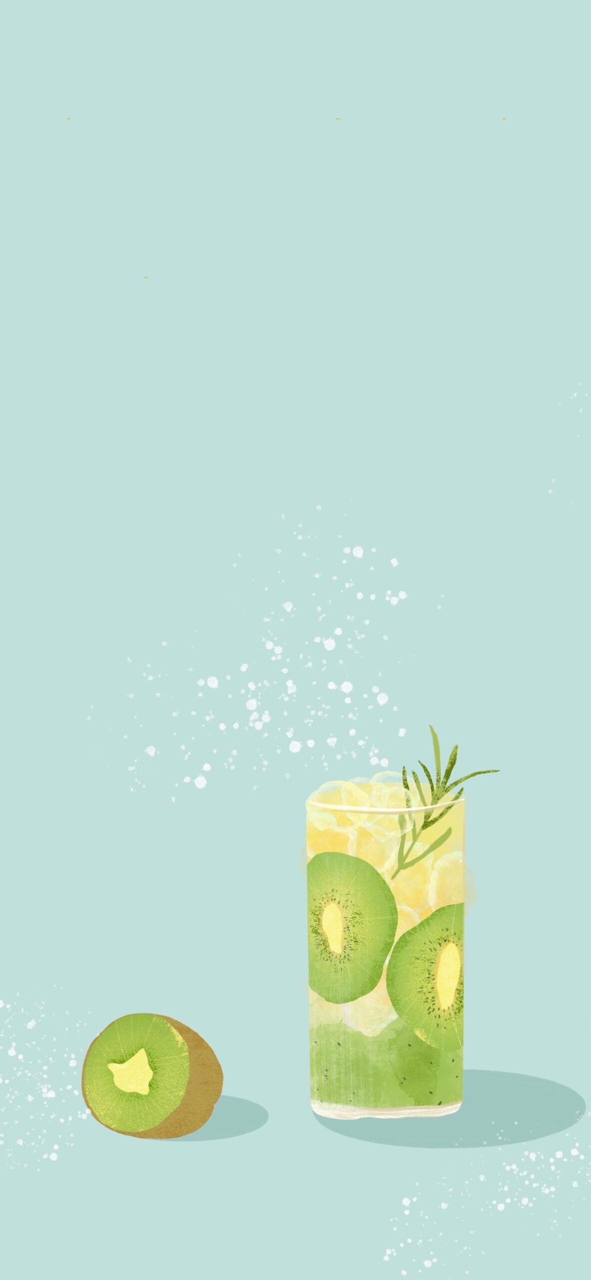 Cartoon Kiwi Juice