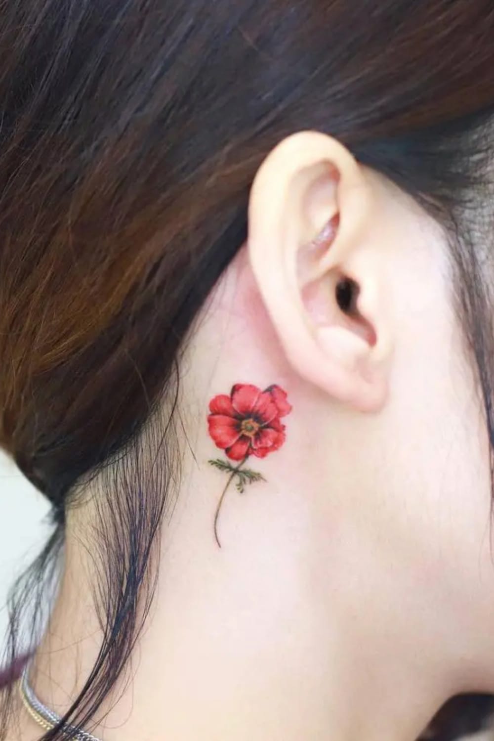 Small Poppy tattoo