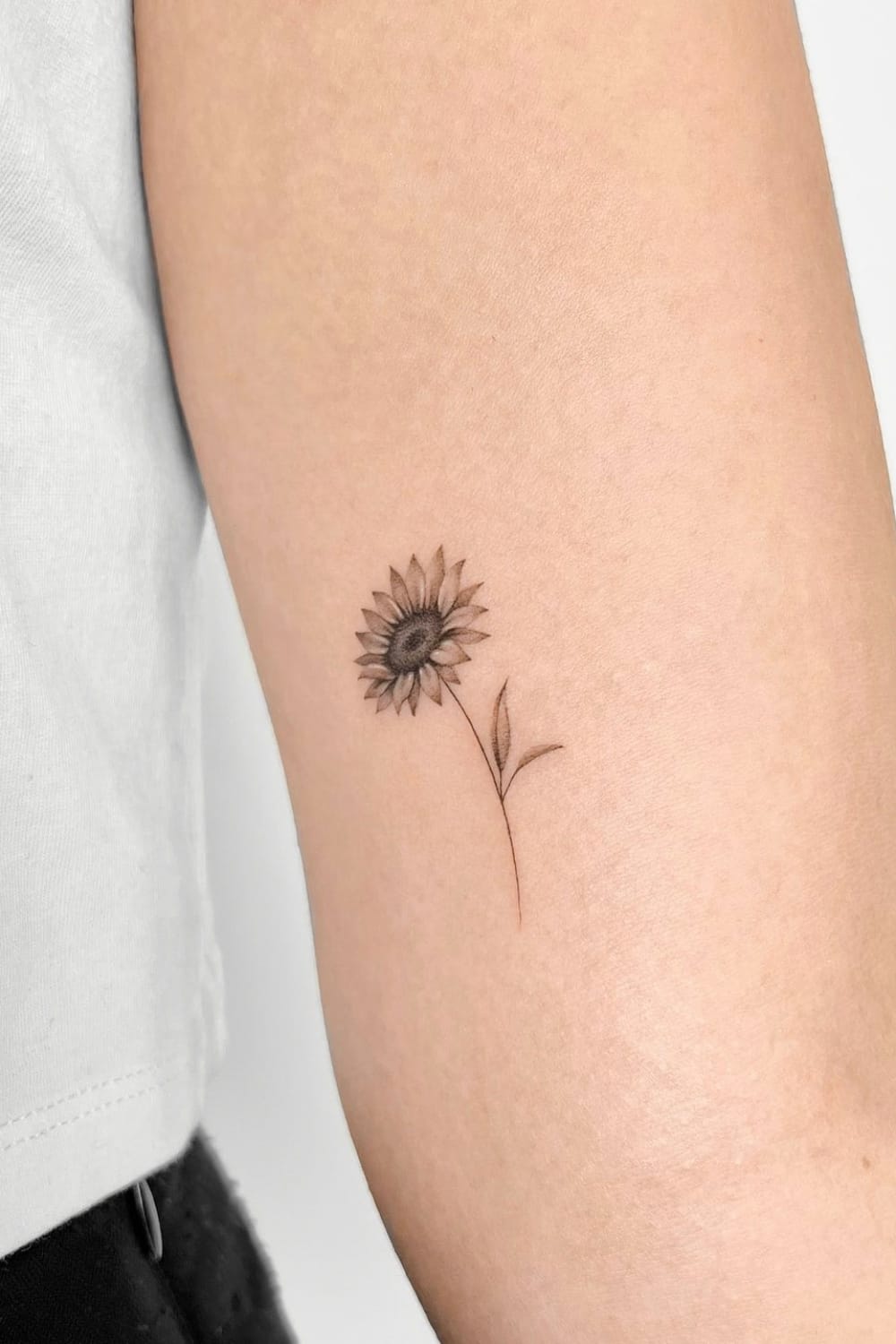 simple small sunflower tattoo