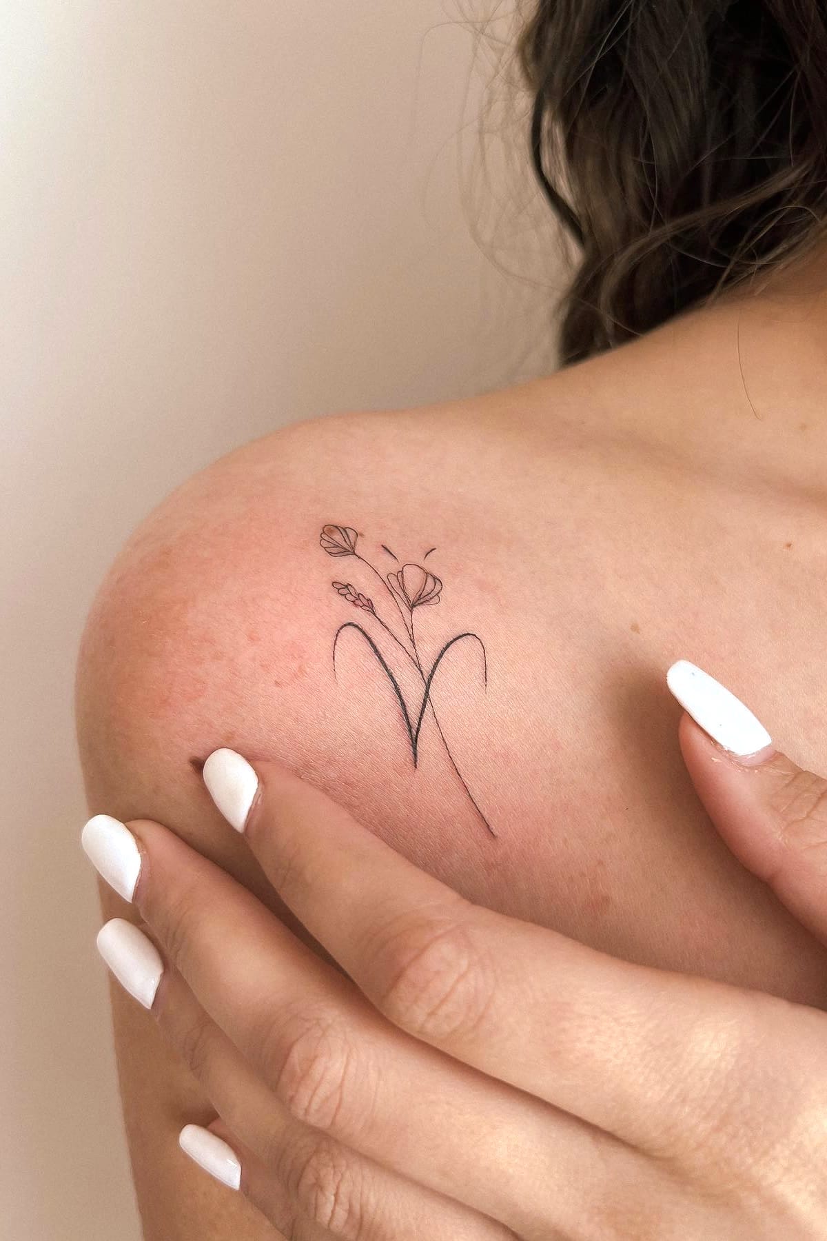 Aries Tattoo on Shoulder